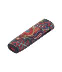 For IQOS ILUMA ONE TPU+PU Skinned Electronic Cigarette Protective Case with Lanyard(Cashew Flower Red)