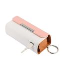 For IQOS ILUMA Portable Contrasting Color Electronic Cigarette Storage Bag with Hanging Loop(Pink + White)