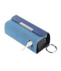 For IQOS ILUMA Portable Contrasting Color Electronic Cigarette Storage Bag with Hanging Loop(Blue + Denim Blue)