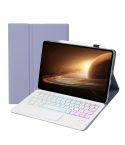 For OPPO Pad 2 11.61 inch 2023 OP13-AS Lambskin Texture Ultra-thin Detachable Backlight Bluetooth Keyboard Leather Case with Touchpad(Purple)