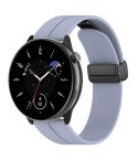For Amazfit GTR Mini Magnetic Fold Clasp Black Buckle Silicone Watch Band(Light Blue)