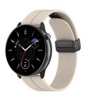 For Amazfit GTR Mini Magnetic Fold Clasp Black Buckle Silicone Watch Band(Starlight Color)