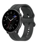 For Amazfit GTR Mini 20mm Flat Head Groove Reverse Buckle Silicone Watch Band(Dark Grey)