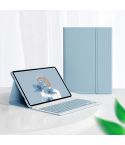 For Lenovo Tab M10 Plus 10.6 3rd Gen 2022 LX106 Square Keys Detachable Bluetooth Keyboard Leather Tablet Case(Blue)