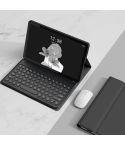 For Lenovo Tab M10 Plus 10.6 3rd Gen 2022 YM-LX106 Round Key Detachable Bluetooth Tablet Keyboard Leather Case with Mouse(Black)