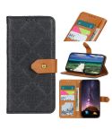 For Nokia XR21 European Floral Embossed Flip Leather Phone Case(Black)