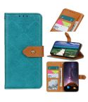 For Nokia XR21 European Floral Embossed Flip Leather Phone Case(Blue)