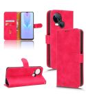 For TECNO Spark 10 5G Skin Feel Magnetic Flip Leather Phone Case(Rose Red)