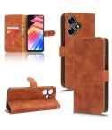 For Infinix Hot 30 Play Skin Feel Magnetic Flip Leather Phone Case(Brown)