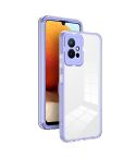 For vivo Y30 5G/Y33s/T1 5G/Y75 5G/Y55 5G 3 in 1 Clear TPU Color PC Frame Phone Case(Purple)