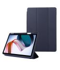 For Xiaomi Redmi Pad 10.61 Solid Color 3-folding Leather Tablet Case(Dark Blue)