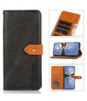 For Nokia C22 4G KHAZNEH Dual-color Cowhide Texture Flip Leather Phone Case(Black)