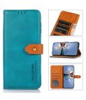 For Nokia C22 4G KHAZNEH Dual-color Cowhide Texture Flip Leather Phone Case(Blue)