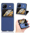 For vivo X Flip PU Leather PC Phone Case(Blue)