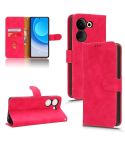 For TECNO Camon 20 Pro Skin Feel Magnetic Flip Leather Phone Case(Rose Red)
