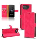 For ASUS ROG Phone 7 Skin Feel Magnetic Flip Leather Phone Case(Rose Red)
