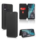 For Nokia C22 Carbon Fiber Texture Flip Leather Phone Case(Black)