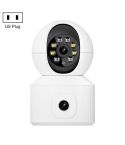 ESCAM QF010 2x2MP Dual Lens Dual Screen Surveillance WiFi Camera Support Two-way Voice & Motion Detection(US Plug)