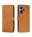 For Infinix Hot 30i Stitching Calf Texture Buckle Leather Phone Case(Yellow)