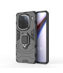 For vivo iQOO 12 5G Magnetic Ring Holder PC + TPU Phone Case(Black)