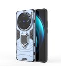 For vivo X100 Pro 5G Magnetic Ring Holder PC + TPU Phone Case(Navy Blue)