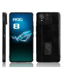 For Asus ROG Phone 8/ROG Phone 8 Pro Cow Pattern Sewing Skin PC + PU + TPU Phone Case(Black)
