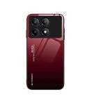 For Xiaomi Poco F6 Pro Gradient Color Glass Phone Case(Red Black)