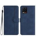 For Realme 8 4G / 8 Pro Heart Pattern Skin Feel Leather Phone Case(Royal Blue)