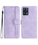 For Realme 9 Pro+ Heart Pattern Skin Feel Leather Phone Case(Purple)