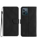 For Realme C31 Stitching Embossed Leather Phone Case(Black)
