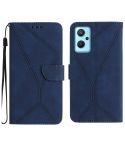For Realme 9i / OPPO A36 4G Stitching Embossed Leather Phone Case(Blue)