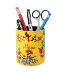 PU Leather Tool Storage Box Desktop Pen Holder(Birdsong)