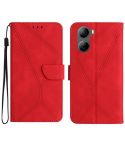 For ZTE Libero 5G IV Stitching Embossed Leather Phone Case(Red)