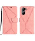 For ZTE Libero 5G IV Stitching Embossed Leather Phone Case(Pink)
