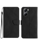For ZTE Libero 5G IV Stitching Embossed Leather Phone Case(Black)