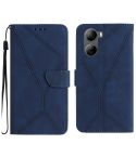 For ZTE Libero 5G IV Stitching Embossed Leather Phone Case(Blue)
