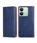 For Infinix Smart 7 HD Gloss Oil Solid Color Magnetic Leather Phone Case(Blue)
