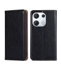 For Infinix GT 10 Pro 5G Gloss Oil Solid Color Magnetic Leather Phone Case(Black)