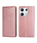 For Infinix GT 10 Pro 5G Gloss Oil Solid Color Magnetic Leather Phone Case(Rose Gold)