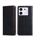 For Infinix Zero 30 5G Gloss Oil Solid Color Magnetic Leather Phone Case(Black)