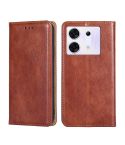 For Infinix Zero 30 5G Gloss Oil Solid Color Magnetic Leather Phone Case(Brown)