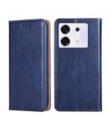 For Infinix Zero 30 5G Gloss Oil Solid Color Magnetic Leather Phone Case(Blue)