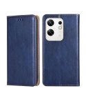 For Infinix Zero 30 4G Gloss Oil Solid Color Magnetic Leather Phone Case(Blue)