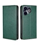 For Infinix Hot 40i Gloss Oil Solid Color Magnetic Leather Phone Case(Green)