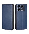 For Infinix Note 40 4G Gloss Oil Solid Color Magnetic Leather Phone Case(Blue)