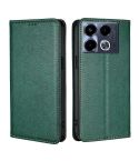 For Infinix Note 40 4G Gloss Oil Solid Color Magnetic Leather Phone Case(Green)