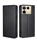 For Infinix Note 40 Pro 4G Gloss Oil Solid Color Magnetic Leather Phone Case(Black)