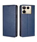 For Infinix Note 40 Pro 4G Gloss Oil Solid Color Magnetic Leather Phone Case(Blue)