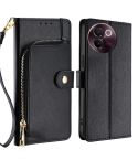 For vivo V30e 5G Global Zipper Bag Leather Phone Case(Black)