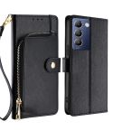 For vivo Y100 5G IDN Zipper Bag Leather Phone Case(Black)